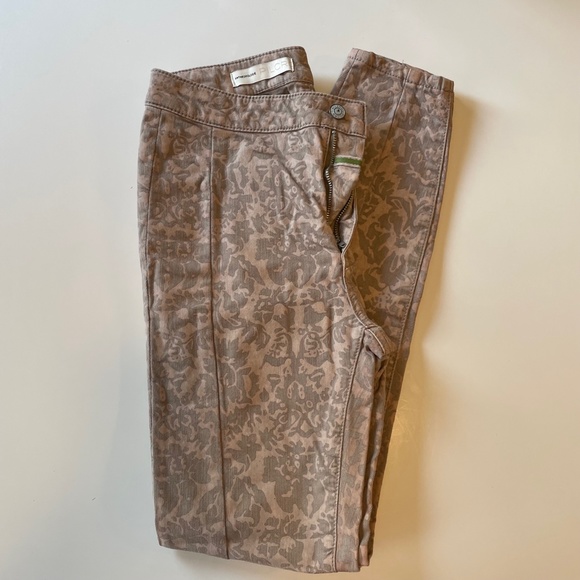 NWOT Anthropologie Pilcro Flocked High-Rise Denim Leggings Size 27 - Picture 8 of 14